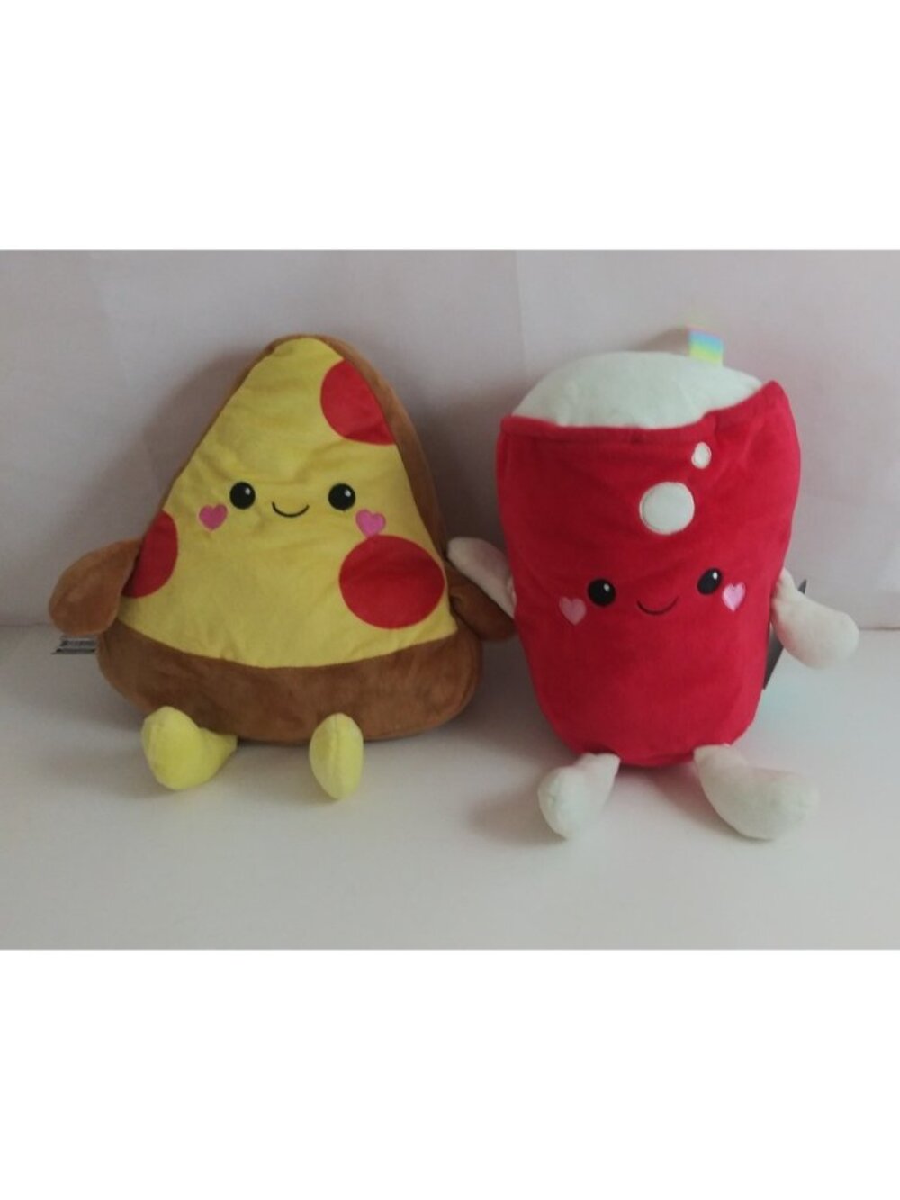 New Walgreens Hug Me Stuffed Plush Pizza and Soda Pop Toy 12" Valentine's Day